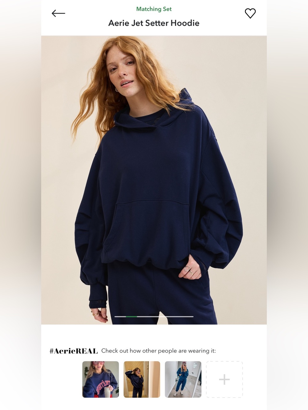 aerie Oversized Hoodie - Navy
